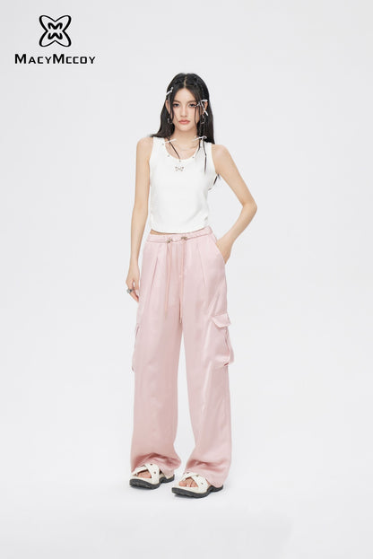 MacyMccoy Silk Loose Pants(2color)