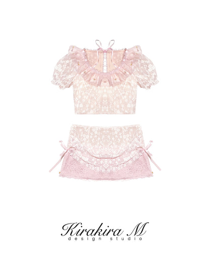 Kirakira.M Rose Lace Sequin Doll Top Or Skirt Set（Separate）