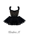 Kirakira.M Black Lace Puffball Dress
