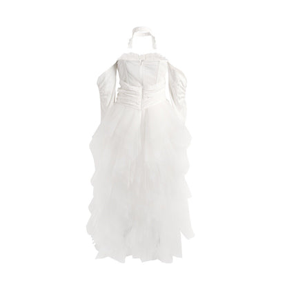 Jean Soo WHITE TAIL GAUZE MIDI DRESS