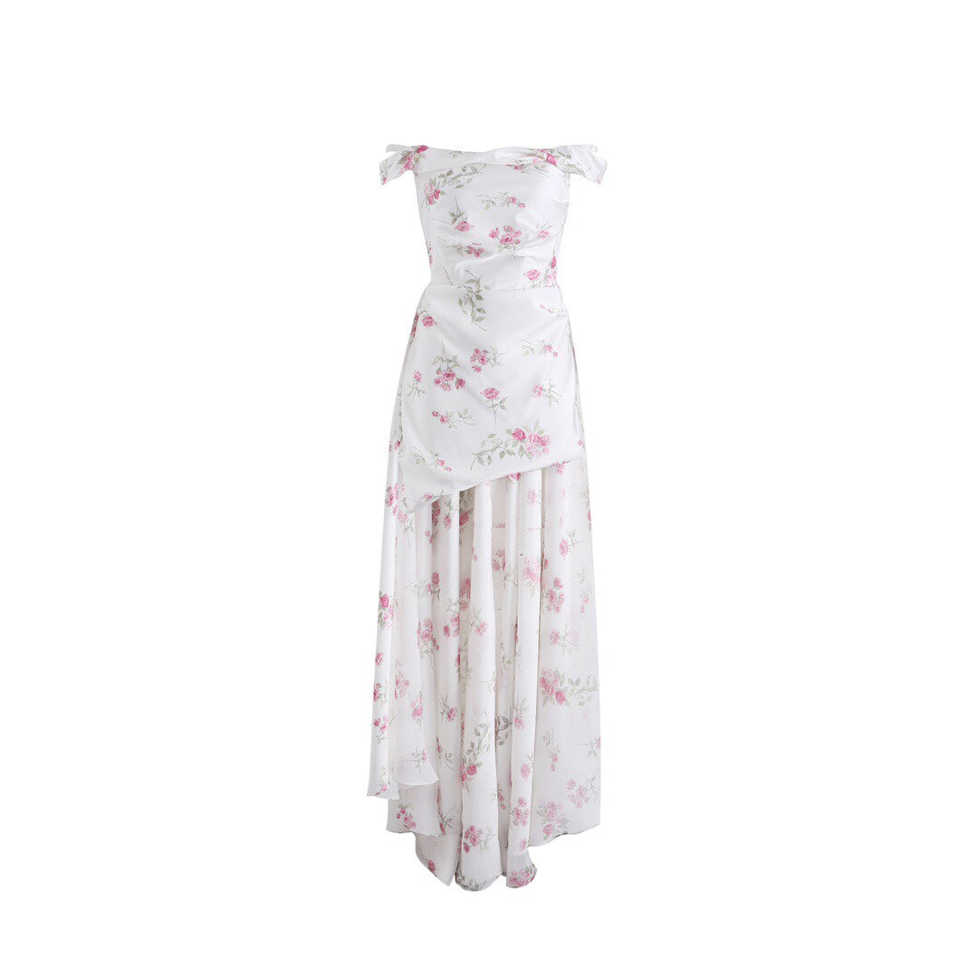 Jean Soo OFF SHOULDER FLORAL MAXI DRESS