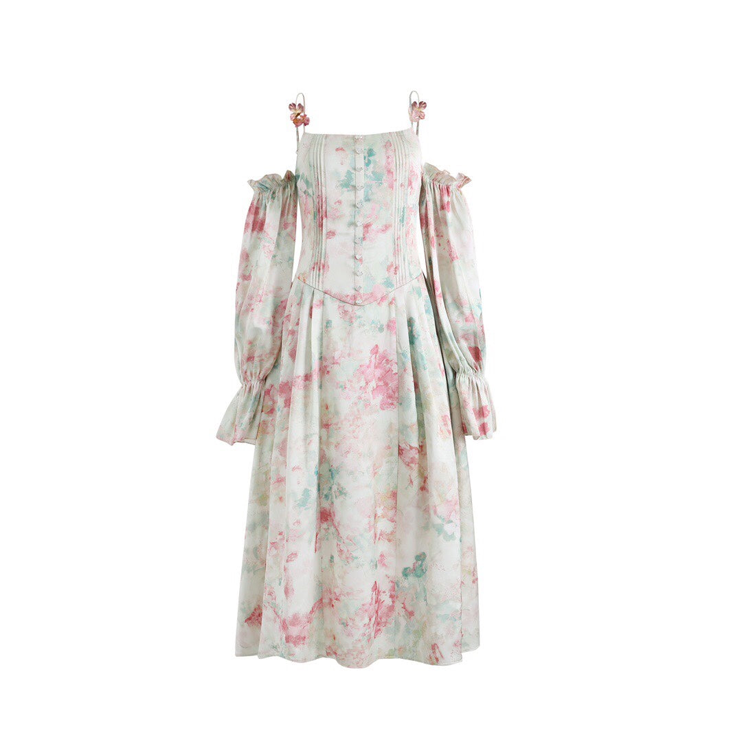 Jean Soo PETAL SLEEVE MIDI DRESS