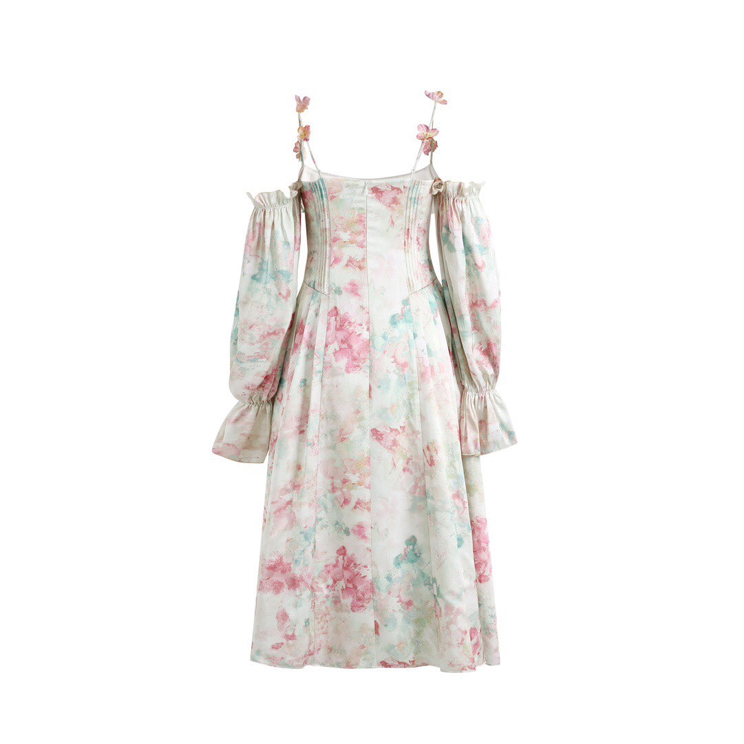 Jean Soo PETAL SLEEVE MIDI DRESS