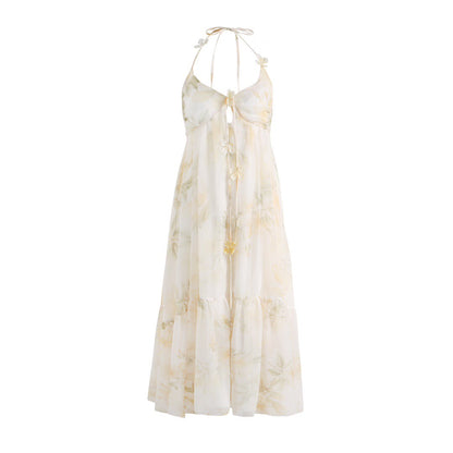 Jean Soo LIGHT YELLOW SLIP IRIS MIDI DRESS