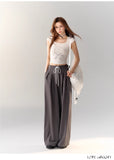 AsGony STRIPE LOOSE TROUSERS (2color)