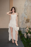 West.Y Ruffled Tulle Midi Dress