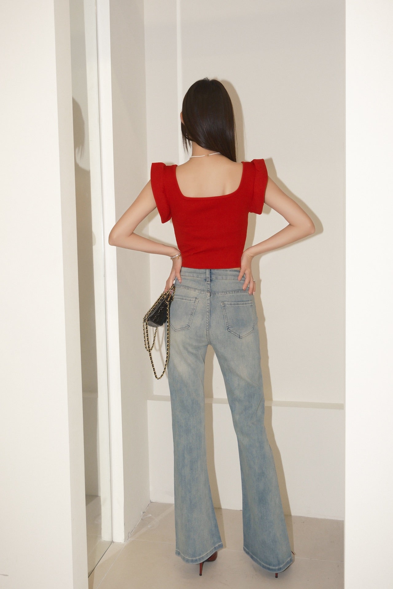 West.Y Red Off-shoulder Top