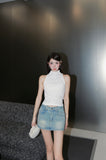 West.Y White Mock Neck Top&Rivet Skirt