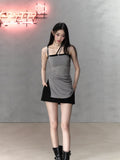 VIA PITTI Cross-Line Mini Dress(2color)