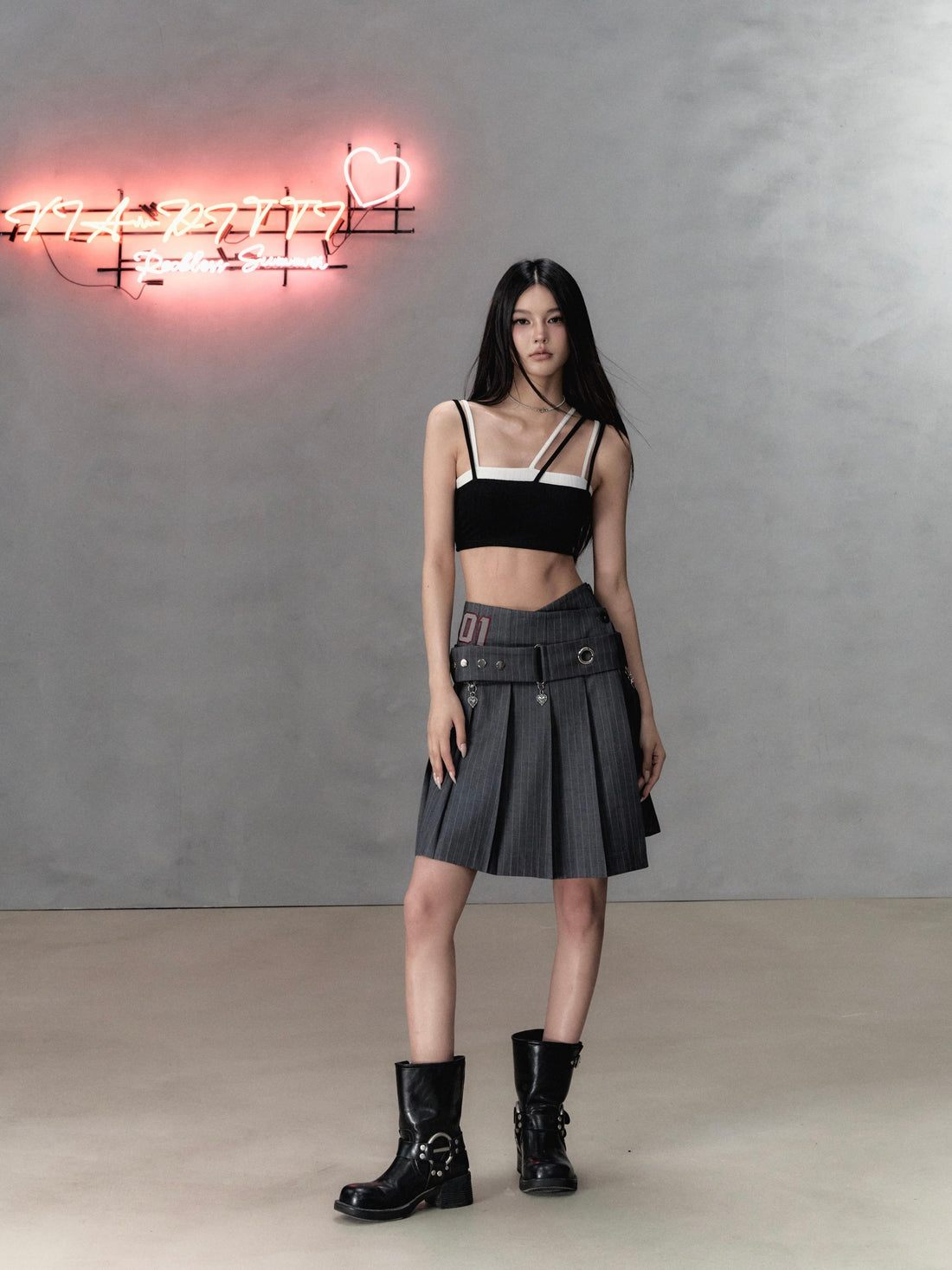 VIA PITTI Sale Pleated Mini Skirt