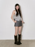 VIA PITTI Grey Hoodie Knit Set