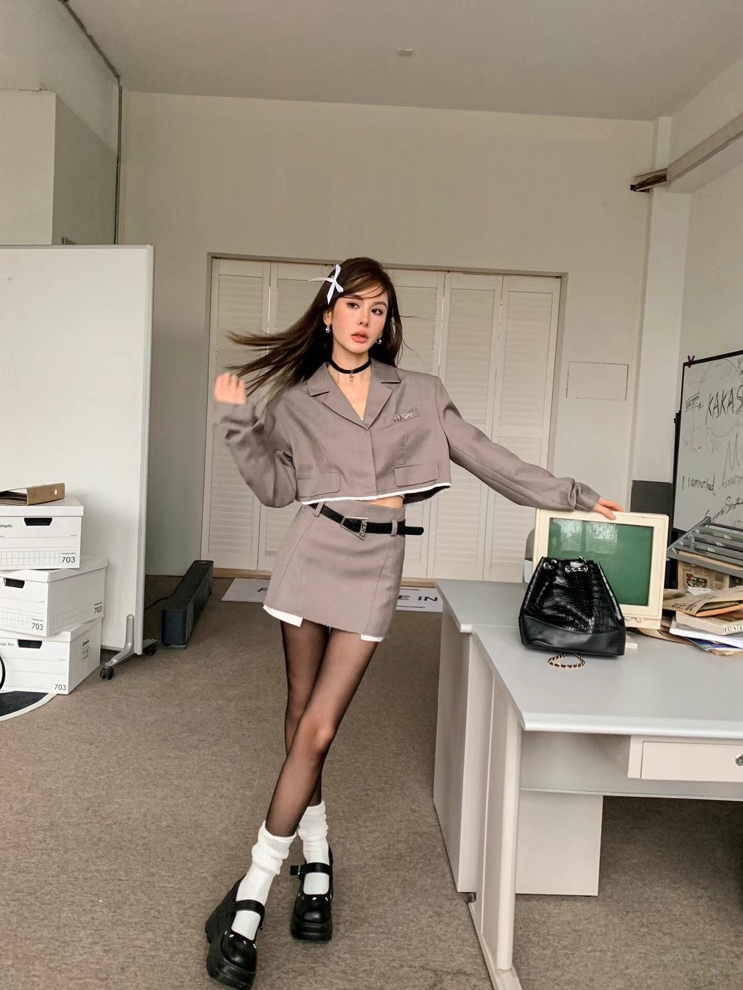in stock SALE West.Y Grey Suit Set