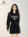 MacyMccoy Hooded Cropped Sweatshirt Dress（2 colors）