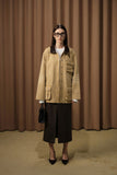 DIANA VEVINA Brown Cargo Coat