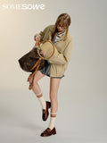 SOMESOWE Khaki Bow Jacket