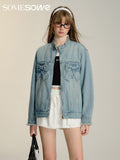 SOMESOWE Bow Denim Jacket