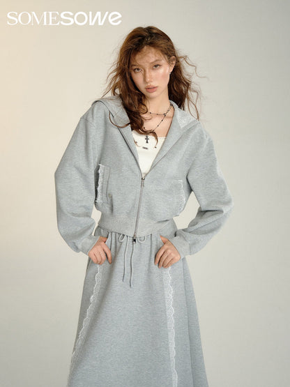 SOMESOWE Grey Hoodie Set(SEPERATE)