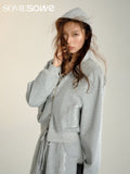 SOMESOWE Grey Hoodie Set(SEPERATE)