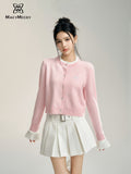 MacyMccoy Flowery Cuffs Cardigan(2color）