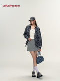 Lafreedom Blue Grid Oversize Shirt