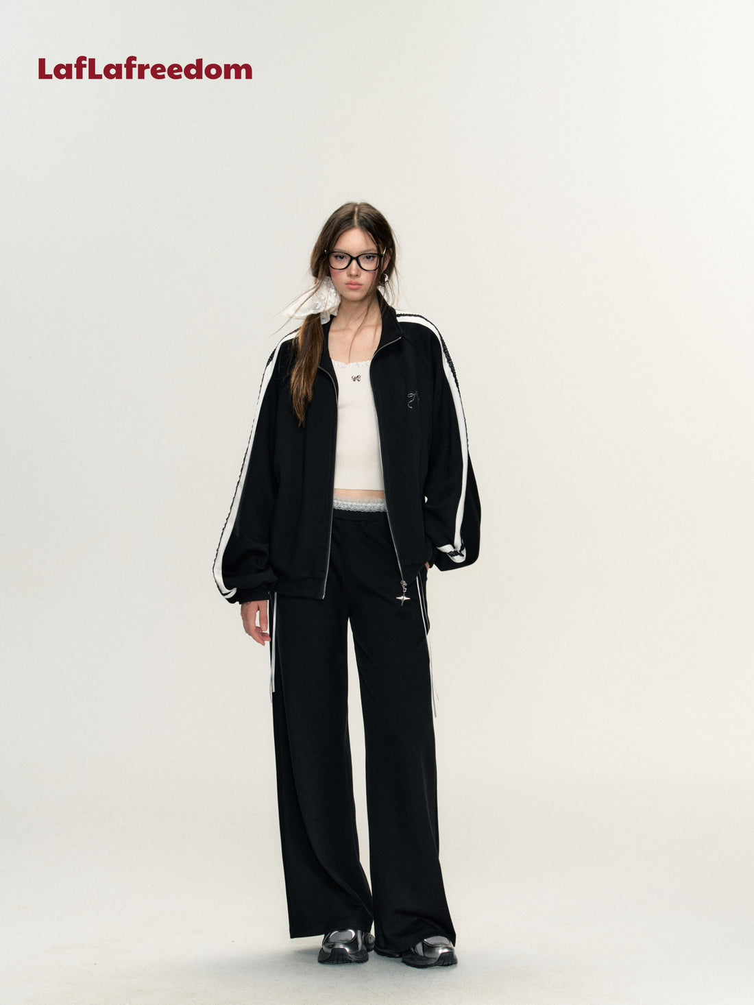 Lafreedom SALE Star Lace Hoodie Set(black)