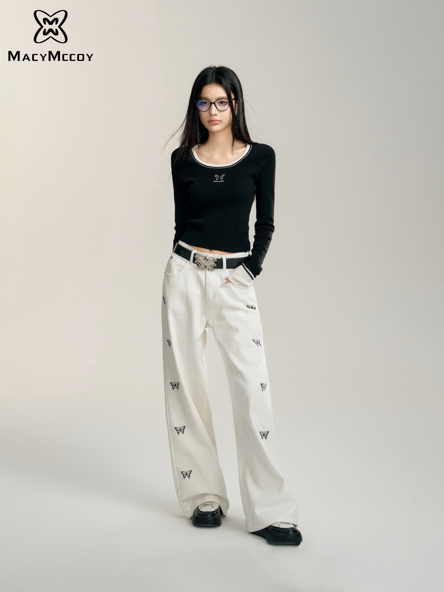 MacyMccoy Butterfly Loose Pants(2color)