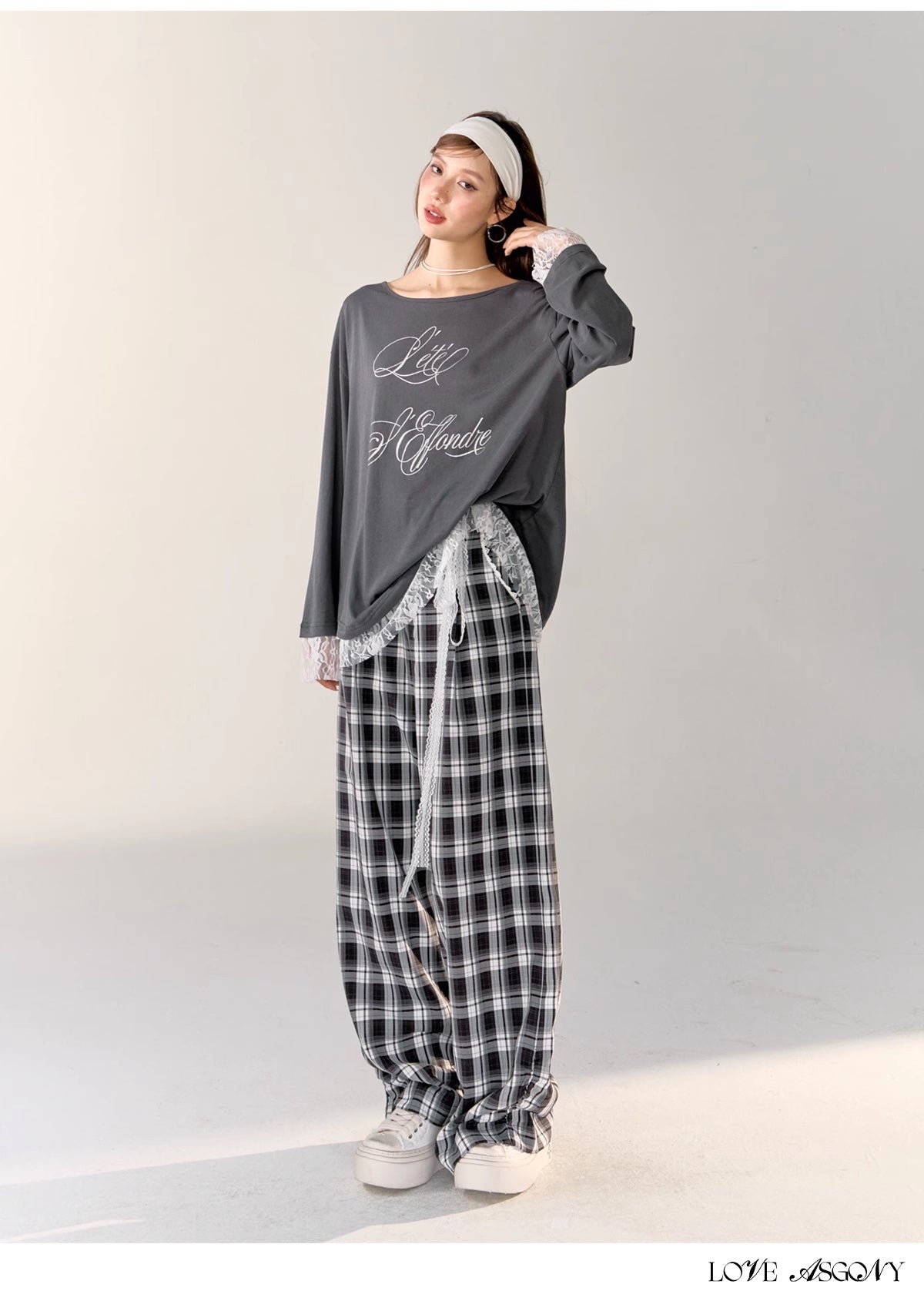 【BINARY01】★Koity dot wide Pants 2color 25SS韓国発★ LUV CODE】string wide pants (2color) | OUR BRAND,LUV CODE