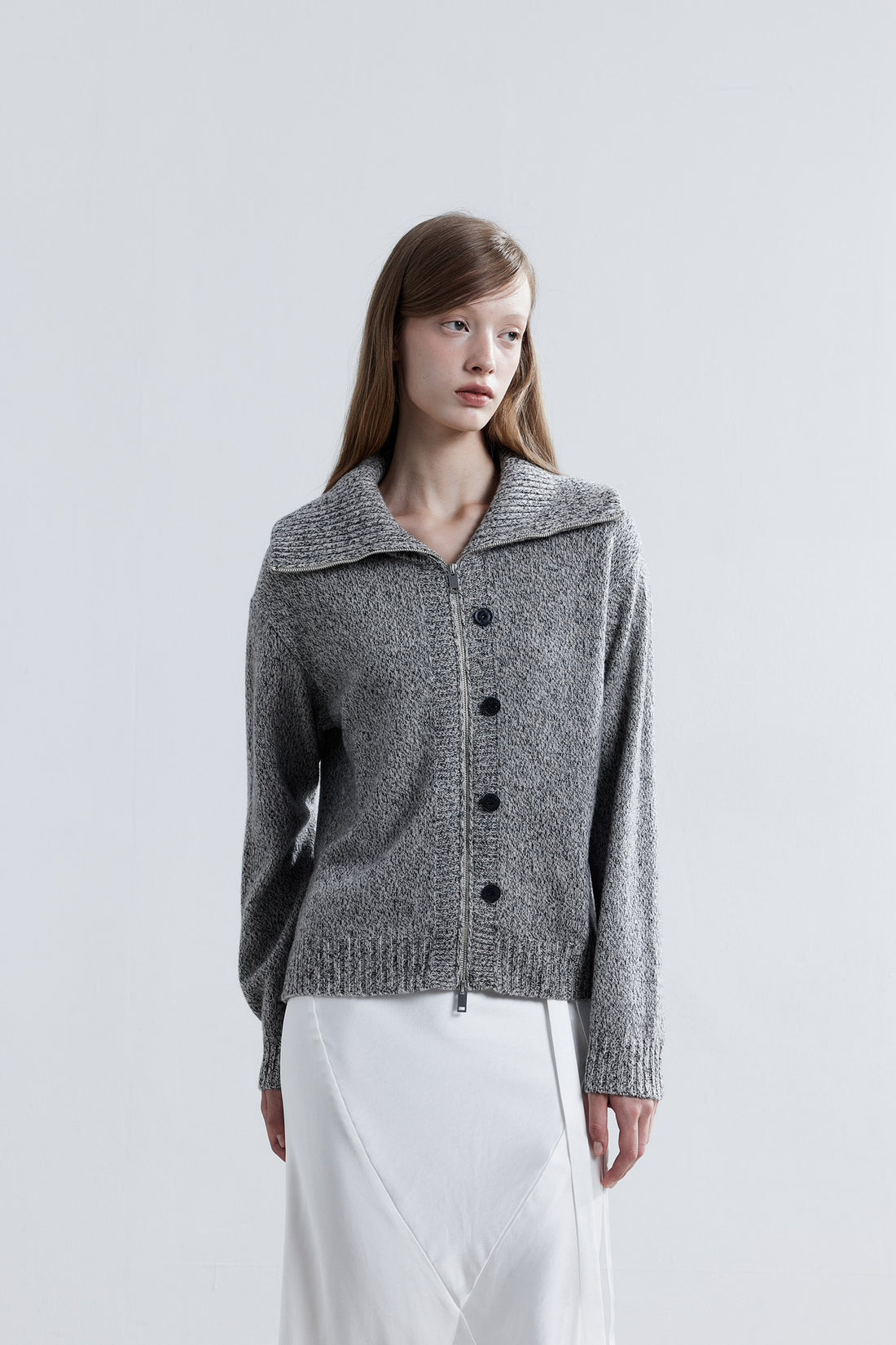 LJOS Zip-Up Wool Sweater