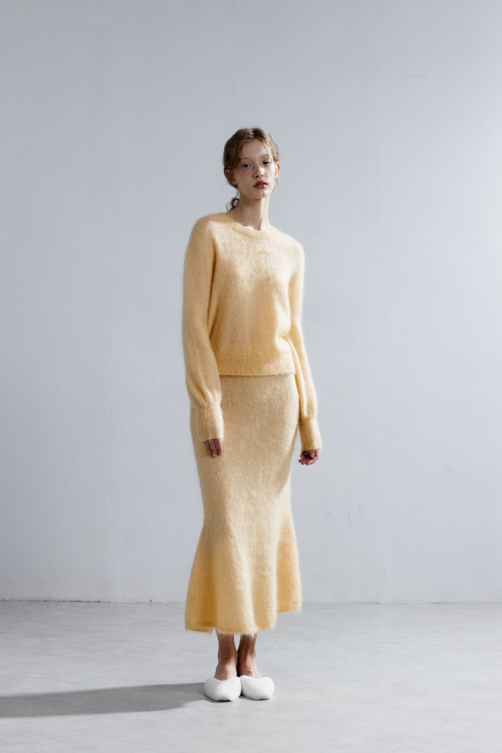 LJOS Nordic-Style Mohair Knit Sweater Or Skirt