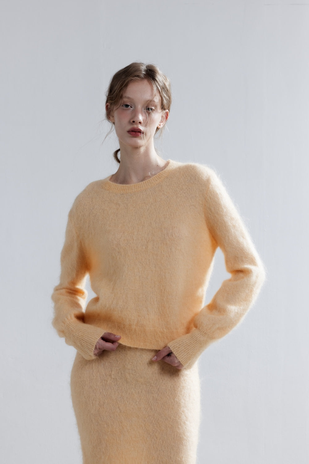 LJOS Nordic-Style Mohair Knit Sweater Or Skirt