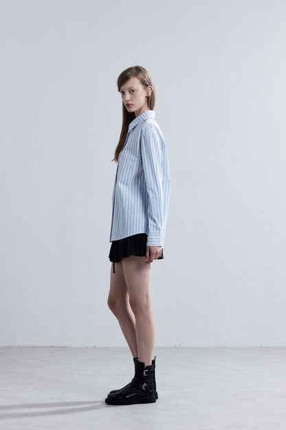 LJOS Blue and White Striped Shirt