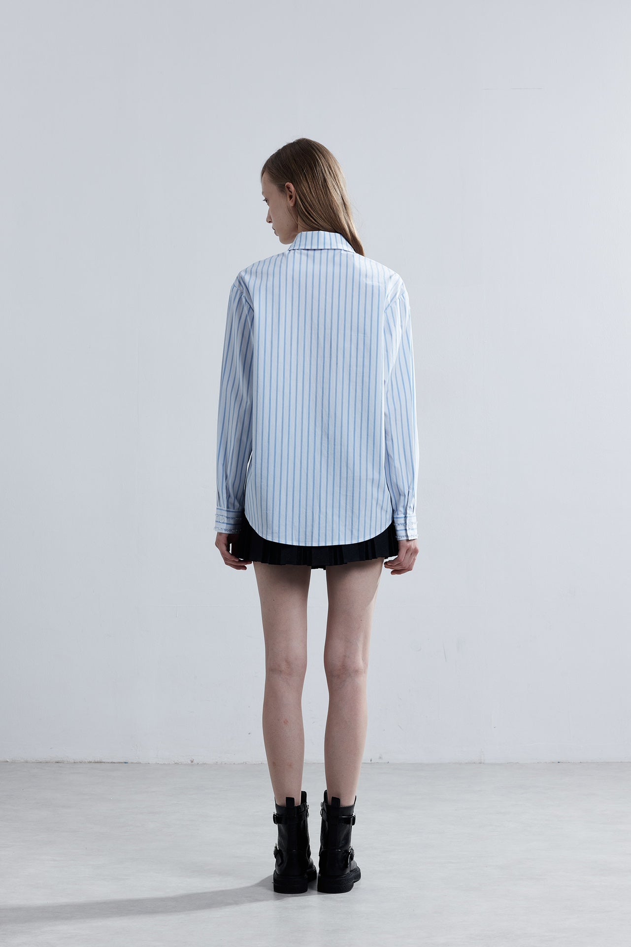 LJOS Blue and White Striped Shirt