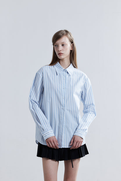 LJOS Blue and White Striped Shirt