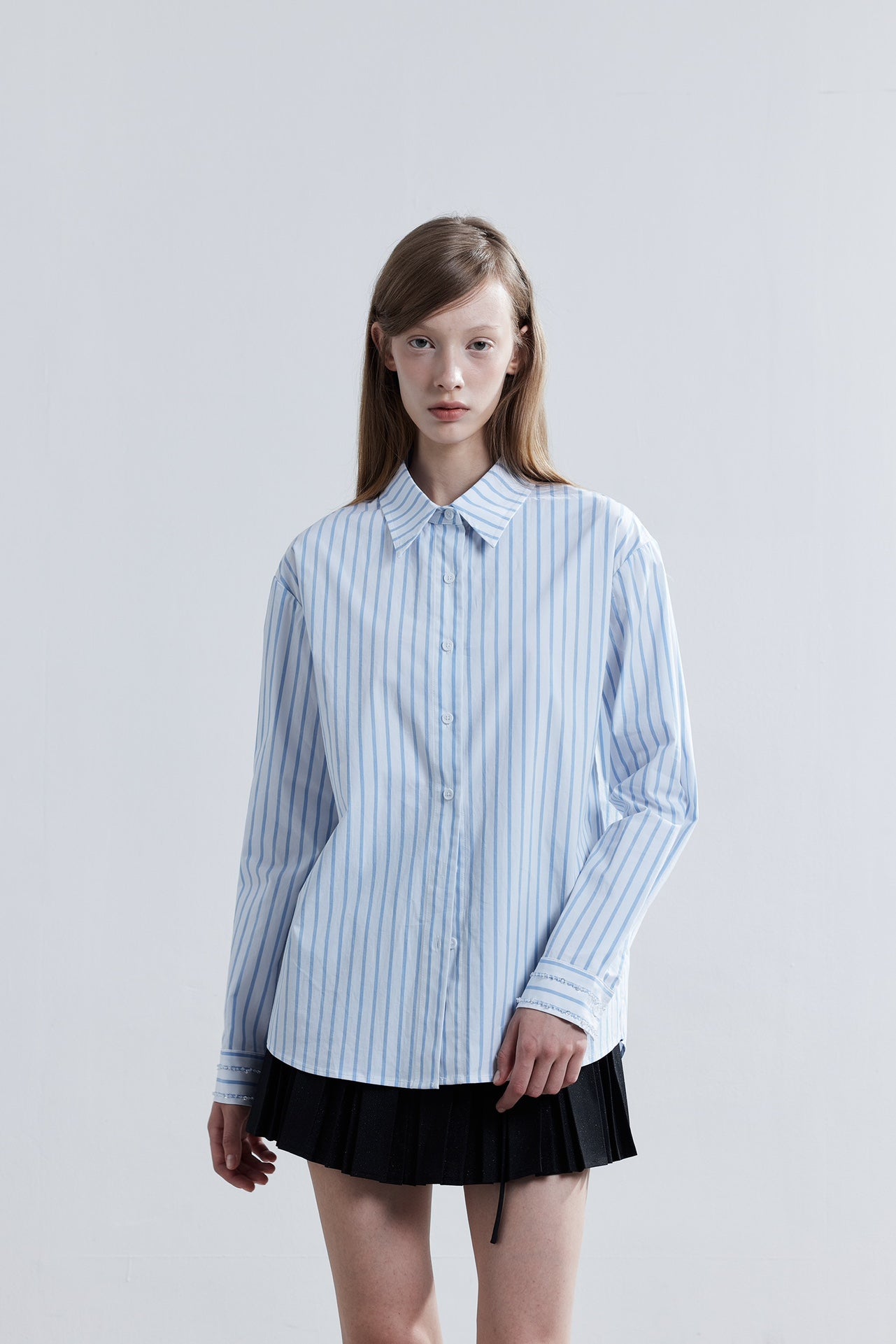 LJOS Blue and White Striped Shirt