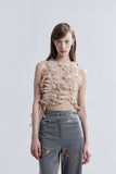 LJOS Pleated Irregular Tank Top