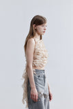 LJOS Pleated Irregular Tank Top