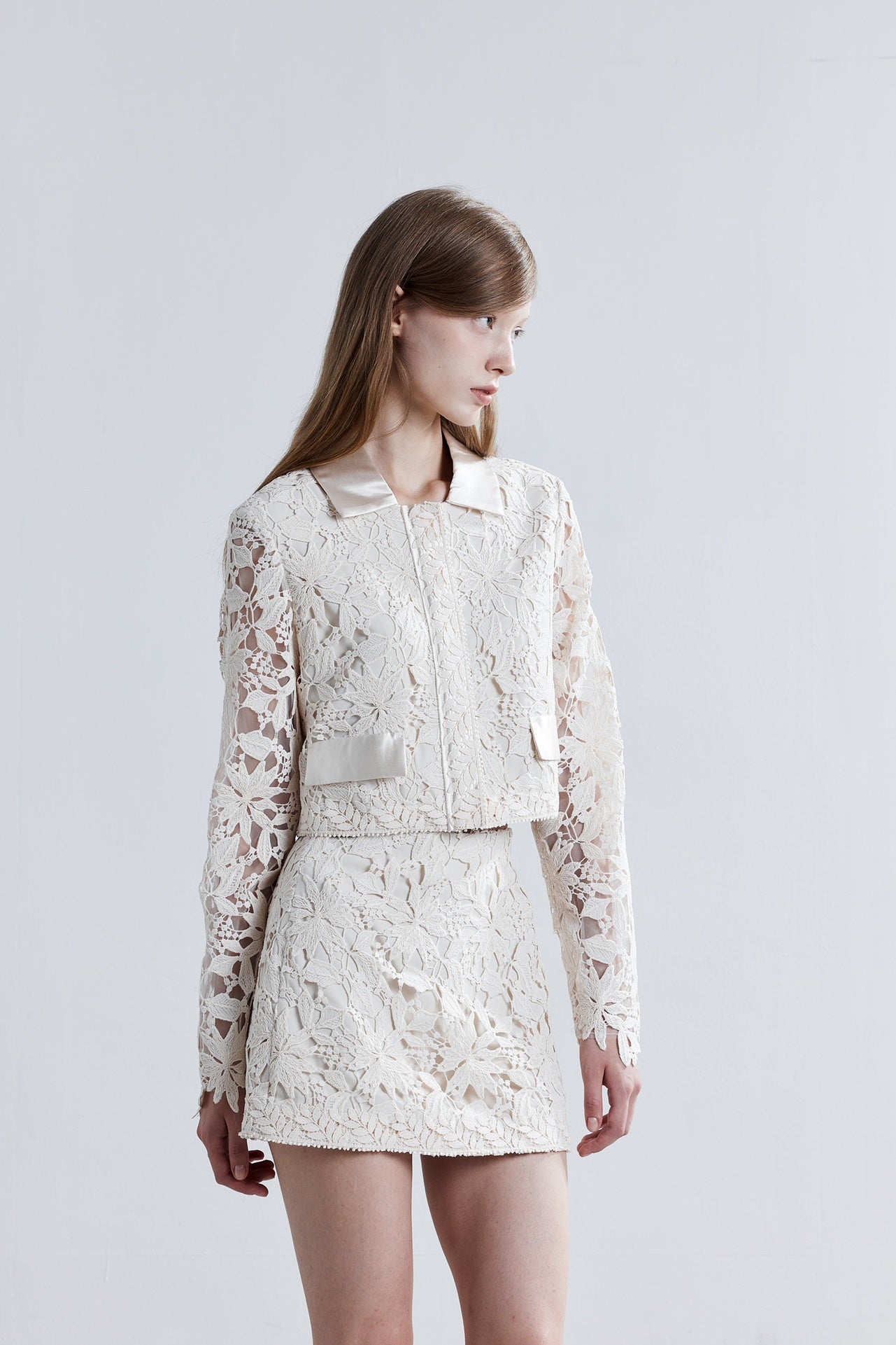 LJOS Hollow-Out Lace Jacket Or Skirt