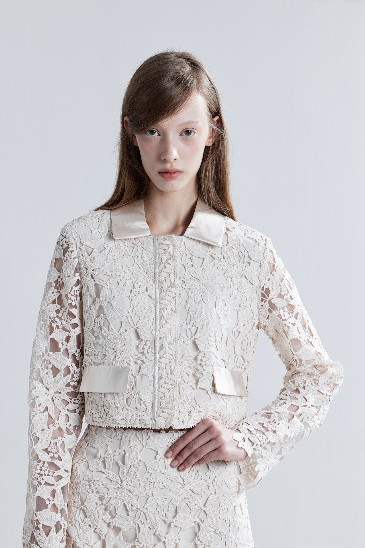 LJOS Hollow-Out Lace Jacket Or Skirt