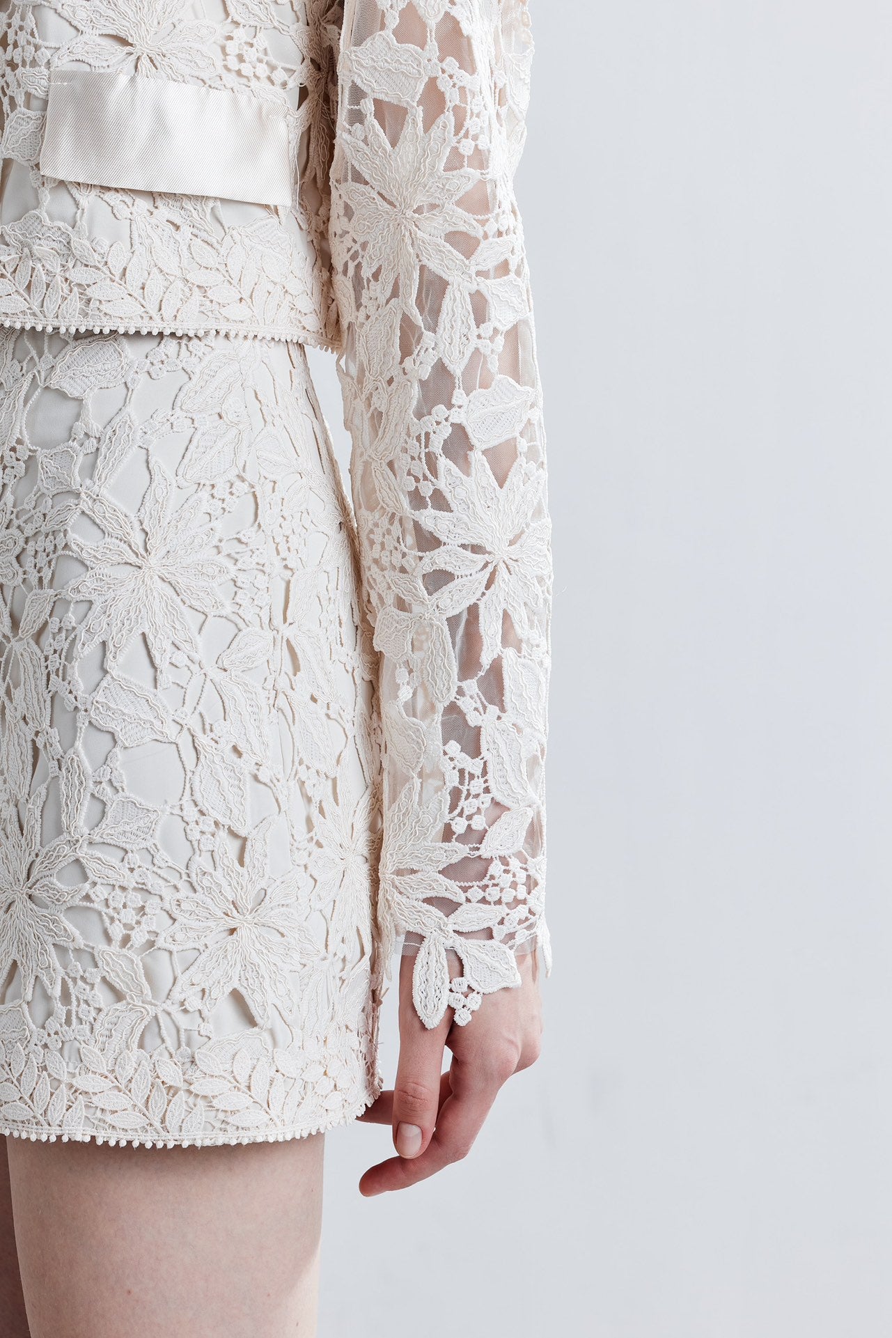 LJOS Hollow-Out Lace Jacket Or Skirt