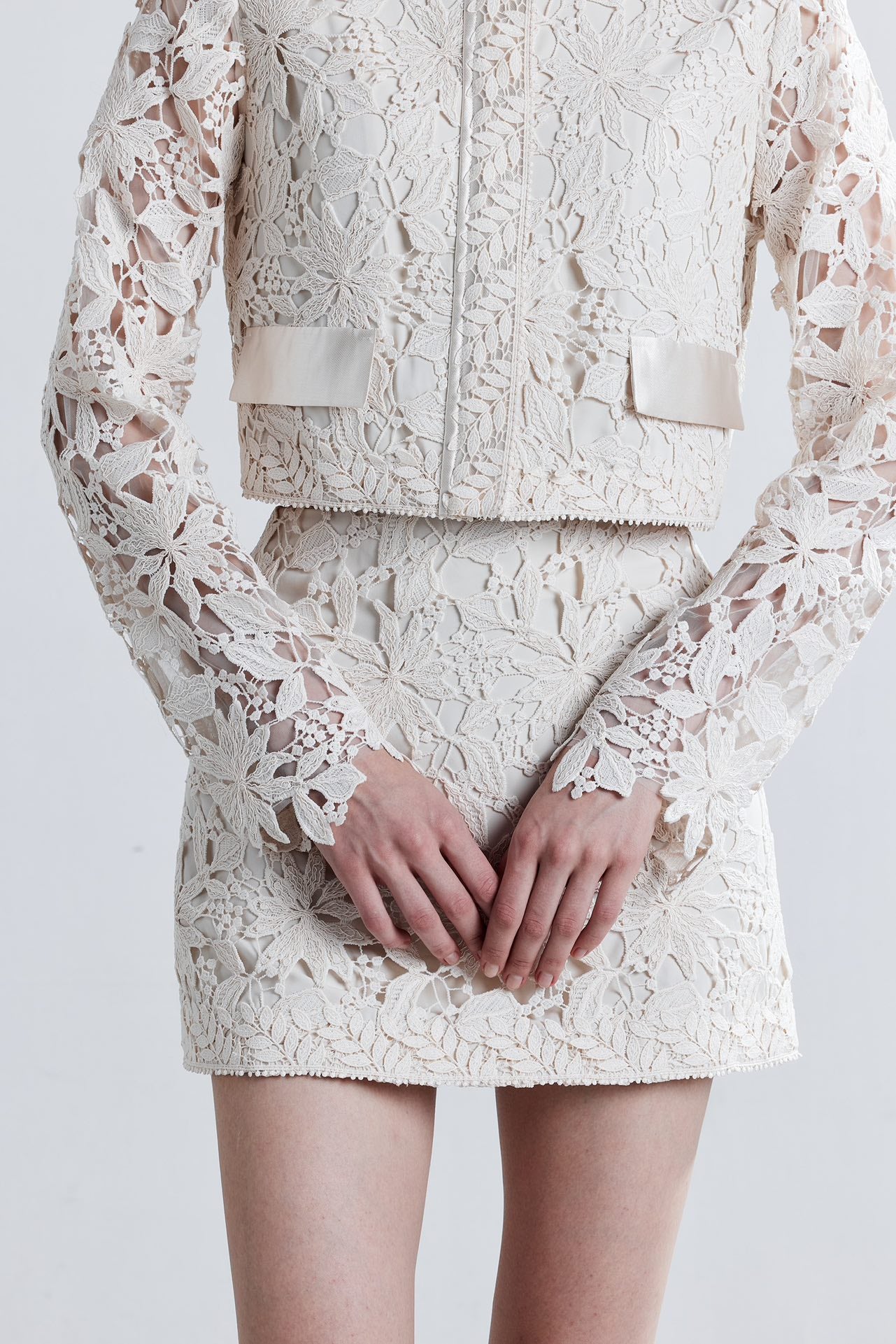 LJOS Hollow-Out Lace Jacket Or Skirt