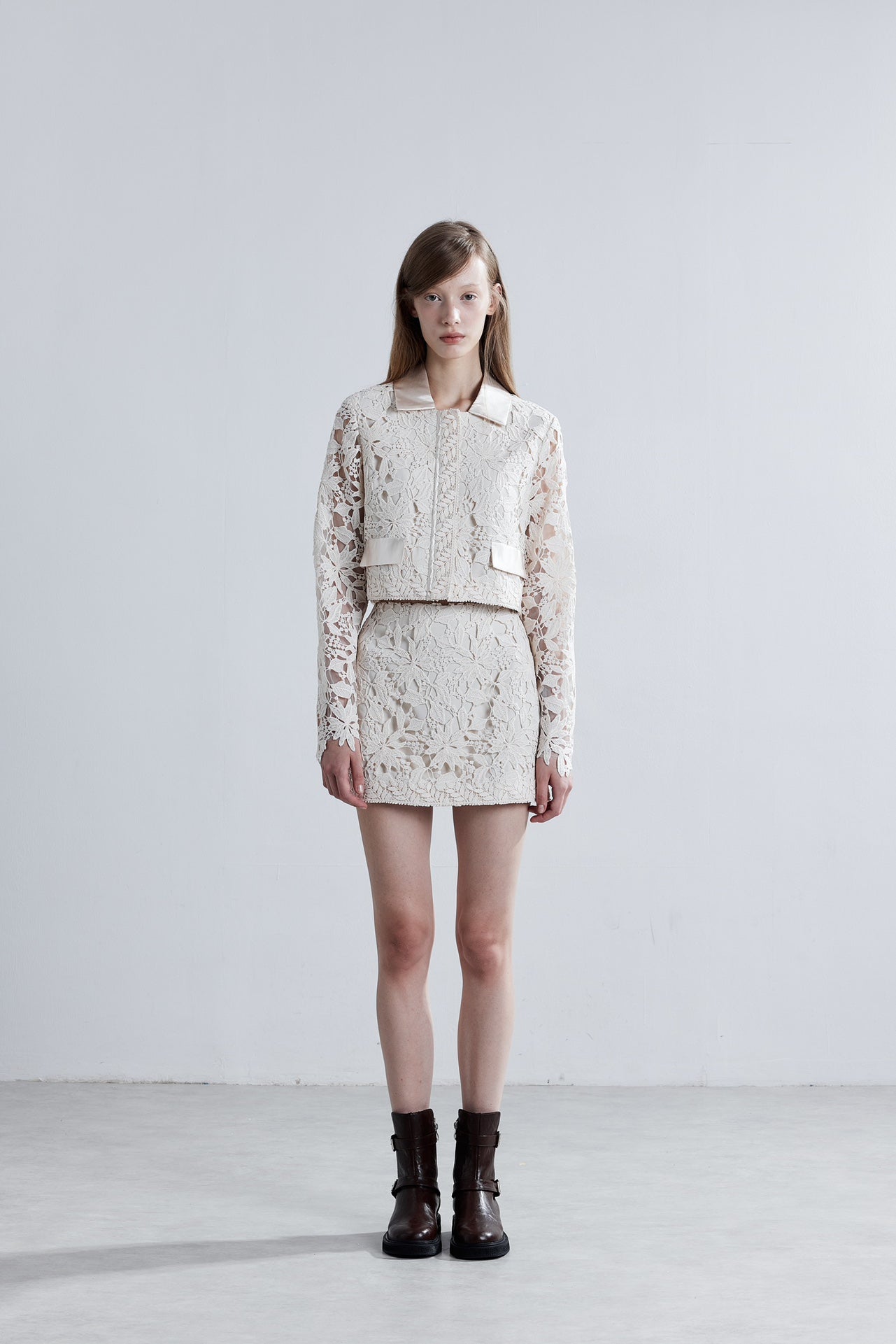 LJOS Hollow-Out Lace Jacket Or Skirt