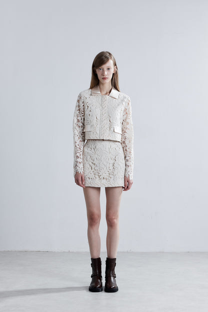 LJOS Hollow-Out Lace Jacket Or Skirt