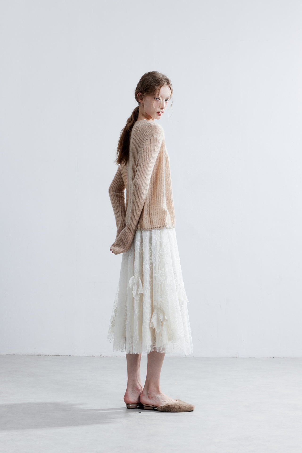 LJOS Lace Appliqué Skirt