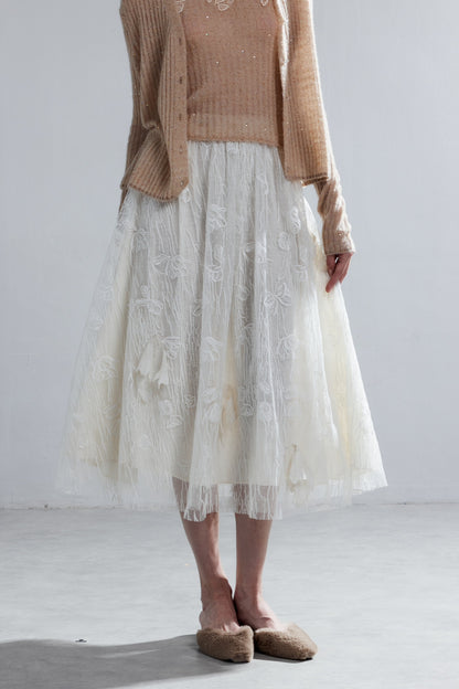 LJOS Lace Appliqué Skirt