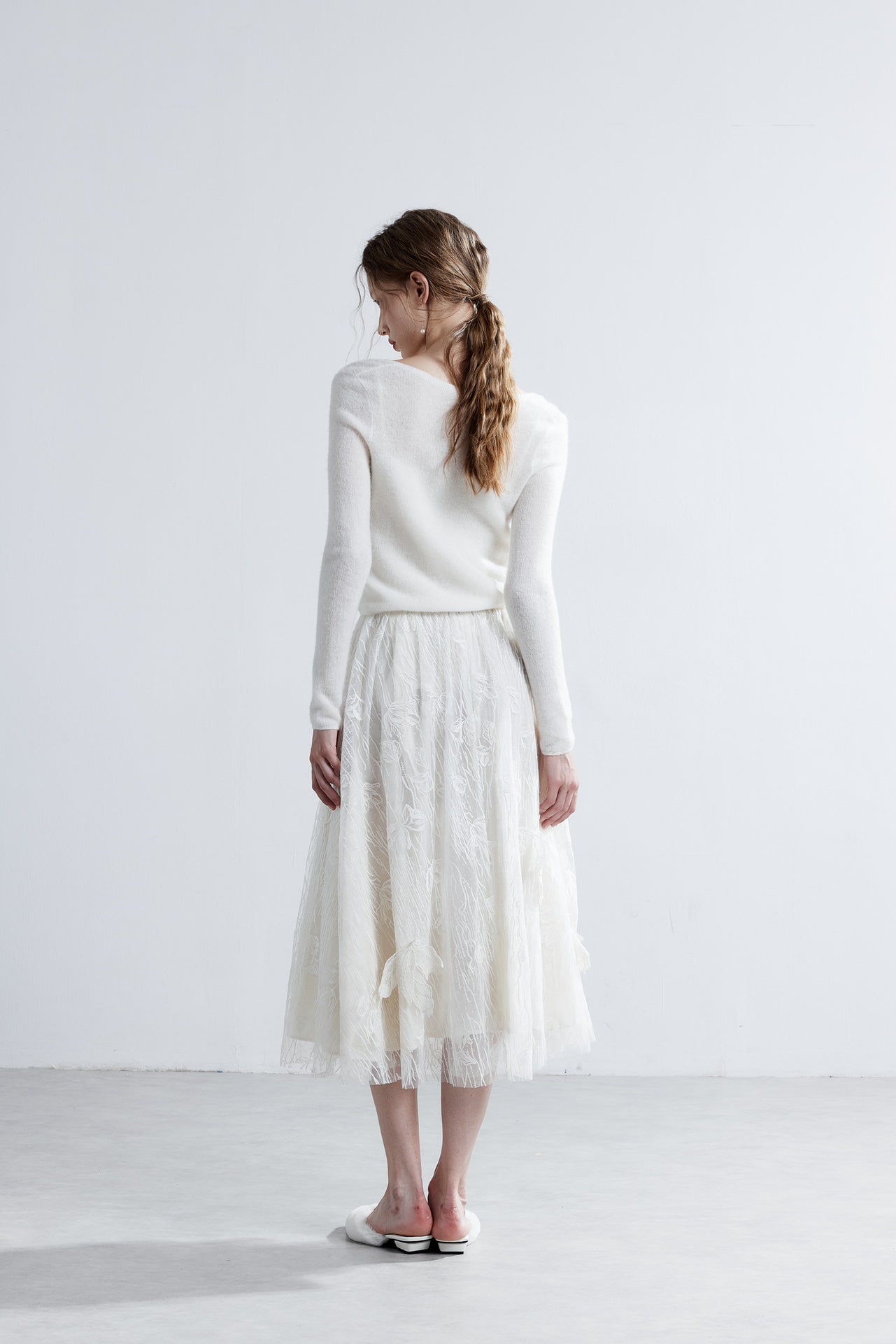 LJOS Lace Appliqué Skirt