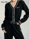 MacyMccoy Contrast Knit Set(Black)