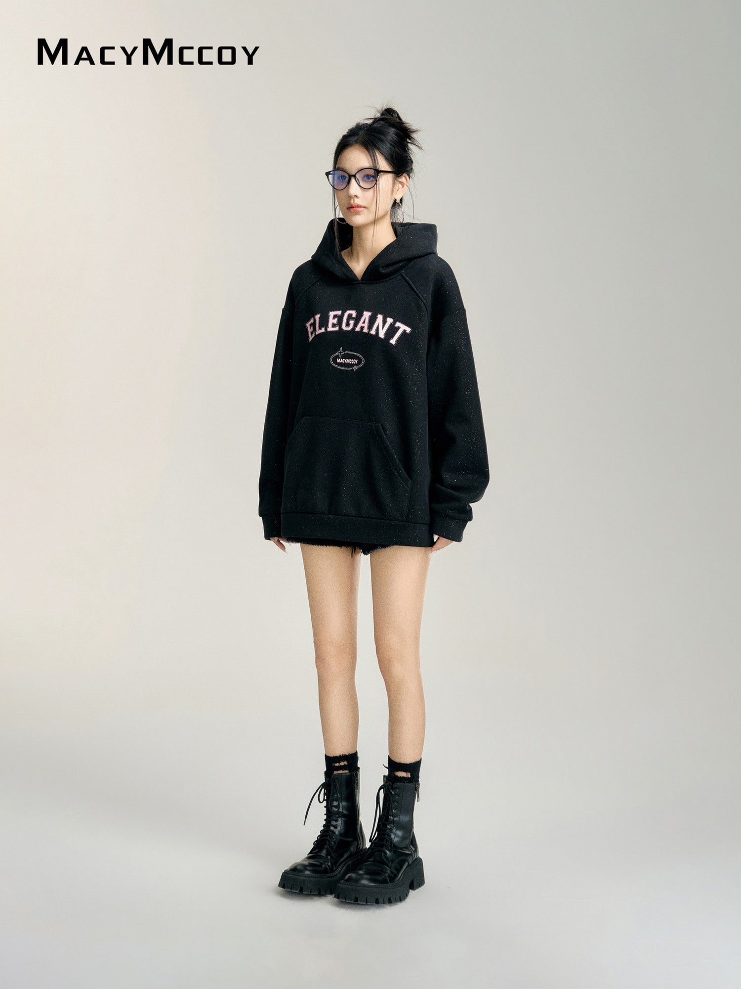 MacyMccoy Diamante Hoodie(Black)