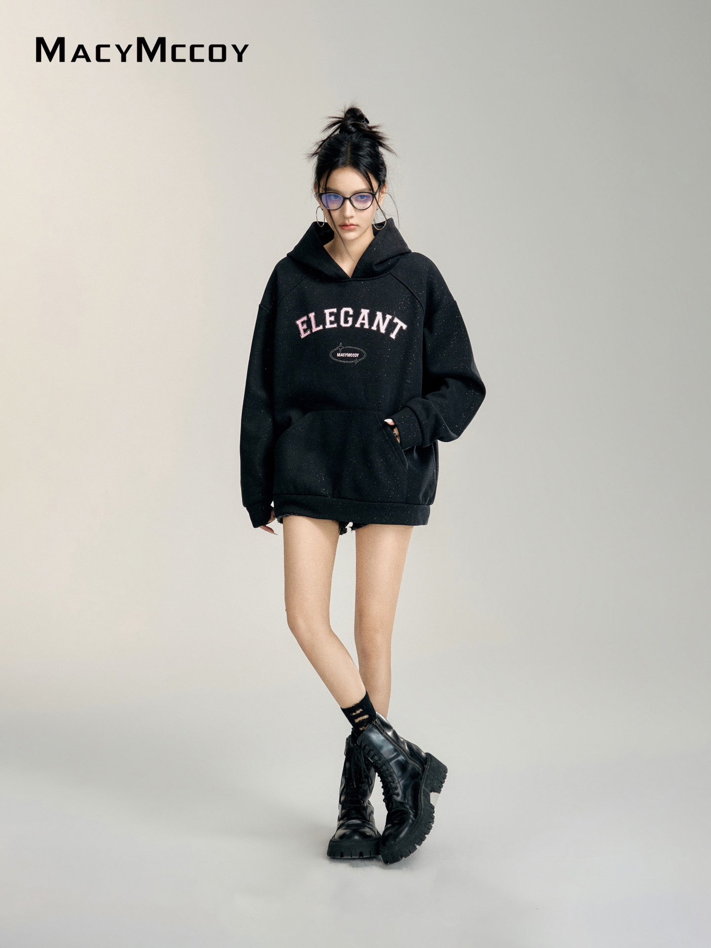 MacyMccoy Diamante Hoodie(Black)