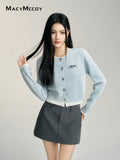 MacyMccoy Contrast Soft Cardigan(Blue)