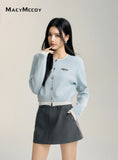 MacyMccoy Contrast Soft Cardigan(Blue)